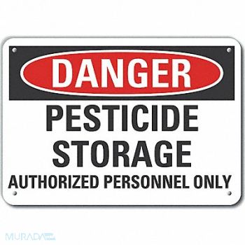 LYLE Pesticide Danger Sign 10x14in Plastic, 64RT04