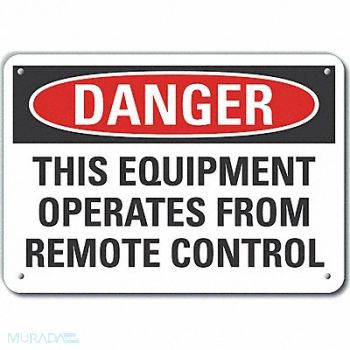 LYLE Mach Operation Danger Sign 10x14in Plstc, 64RT06