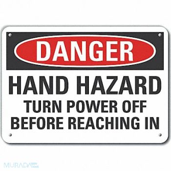 LYLE Machine Operation Danger Sign 10x14in, 64RT26
