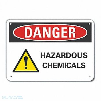 LYLE Hzrdous Chem Danger Sign 10x14in Plastic, 64RJ19
