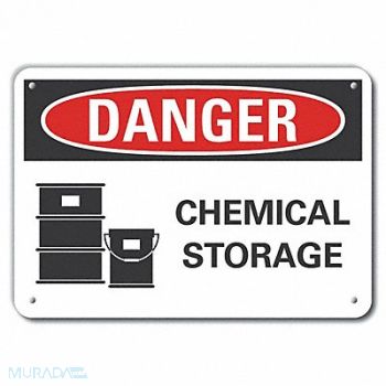 LYLE Chemicals Danger Sign 10inx14in Plastic, 64RJ21