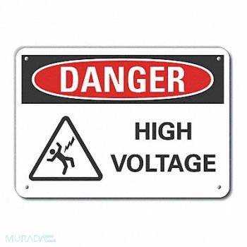 LYLE High Voltage Danger Sign 10x14in Plastic, 64RJ57