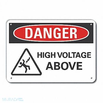 LYLE High Voltage Danger Sign 10x14in Plastic, 64RJ59
