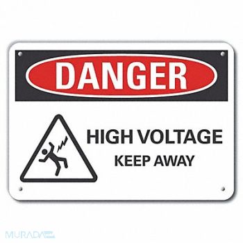 LYLE High Voltage Danger Sign 10x14in Plastic, 64RJ63