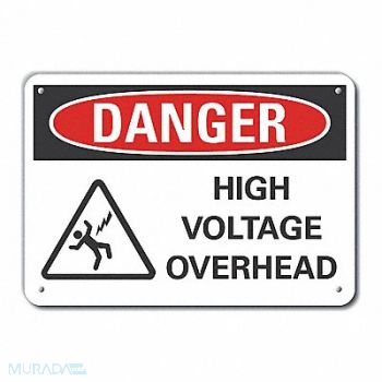 LYLE High Voltage Danger Sign 10x14in Plastic, 64RJ67