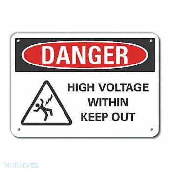 LYLE High Voltage Danger Sign 10x14in Plastic, 64RJ69
