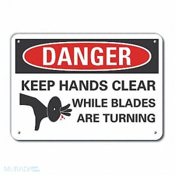 LYLE Keep Hands Clear Danger Sign 10x14in, 64RJ97