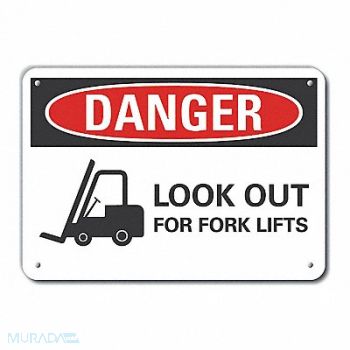 LYLE Rflctv Lift Trck Trfc DangerSign 10x14in, 62UJ19