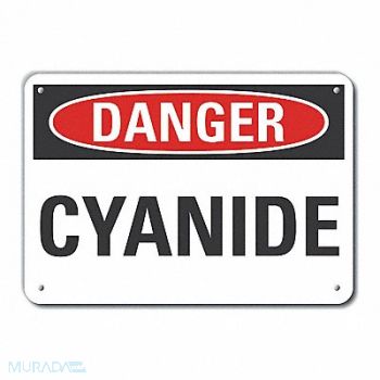 LYLE Cyanide Danger Sign 10x14in Plastic, 64RK56
