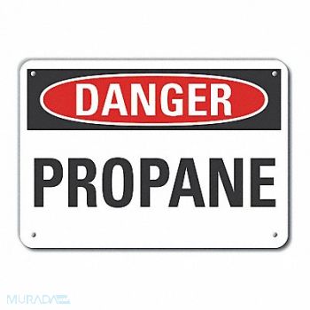 LYLE Propane Danger Sign 7x10in Plastic, 64RK57