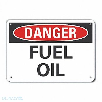 LYLE Fuel Mtrl Danger Sign 10x14in Plastic, 64RK68
