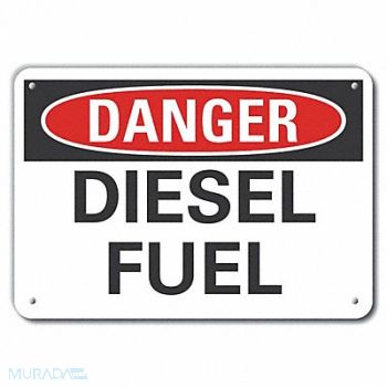 LYLE Diesel Danger Sign 10x14in Plastic, 64RL07