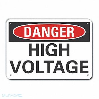 LYLE High Voltage Danger Sign 10x14in Plastic, 64RL23