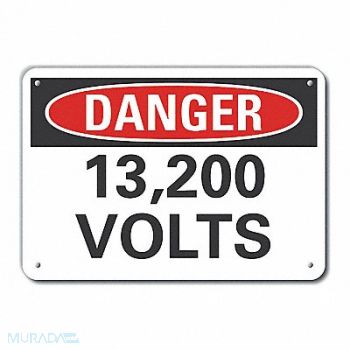 LYLE Voltage Danger Sign 10x14in Plastic, 64RL27