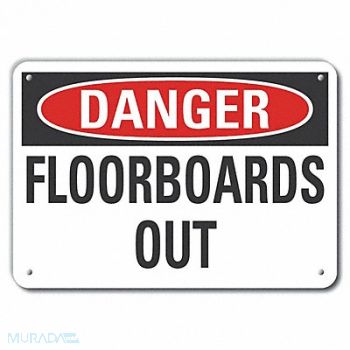 LYLE Accident Prevention Danger Sign 10x14in, 64RL67