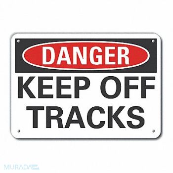 LYLE Keep Off Danger Sign 10x14in Plastic, 64RL73