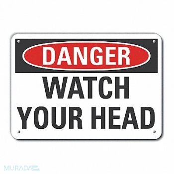 LYLE Overhead Clearance Danger Sign 10x14in, 64RL83