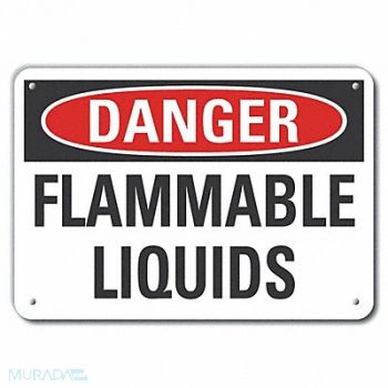 LYLE Flammable Liquid Danger Sign 7inx10in, 64RM01