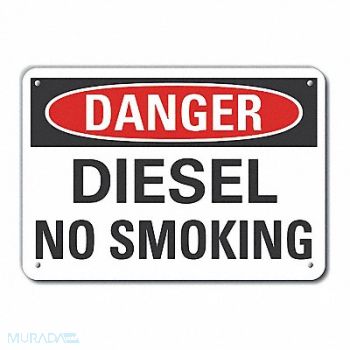 LYLE Diesel Danger Sign 7x10in Plastic, 64RM05