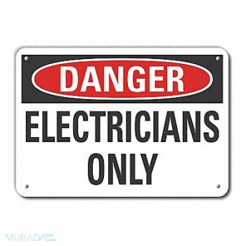 LYLE Elec Equipmt Danger Sign 10x14in Plastic, 64RM08