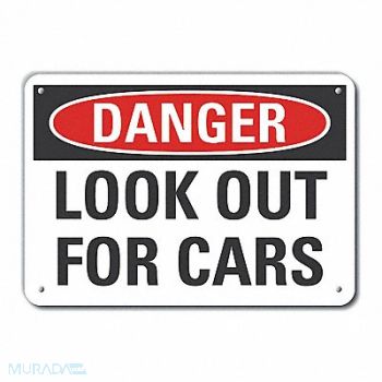 LYLE Traffic Safety Danger Sign 10x14in Plstc, 64RM14