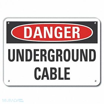 LYLE Underground Cable Danger Sign 10x14in, 64RM18