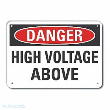 LYLE High Voltage Danger Sign 10x14in Plastic, 64RM34