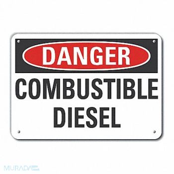 LYLE Combust Diesel Danger Sign 10x14in, 64RM44
