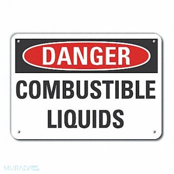 LYLE Combustible Liquid Danger Sign 7x10in, 64RM55