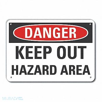 LYLE Danger Sign 7 in x 10 in Aluminum, 63KH17