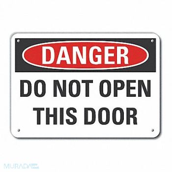LYLE Plstc Door Instructn Danger Sign 10x14in, 64RN05
