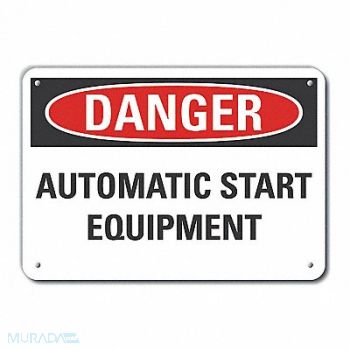 LYLE Auto Equipment Danger Sign 7x10in Plastc, 64RN84