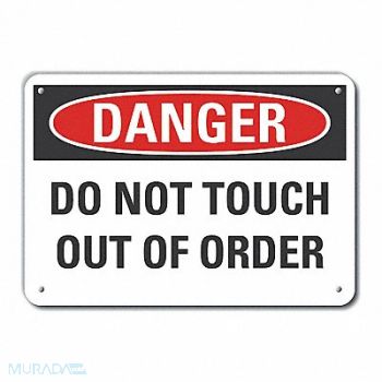 LYLE Rflct Accdnt Prevent Danger Sign 7x10in, 63KN92