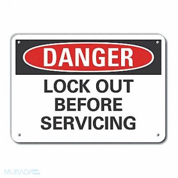 LYLE Rflct Lockout Tagout Danger Sign 7x10in, 63KP05