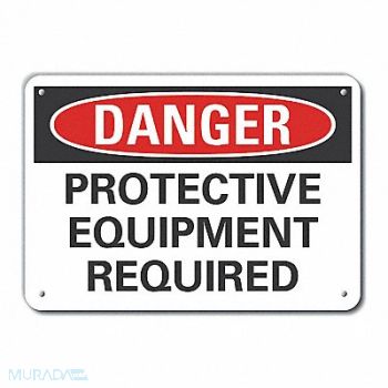 LYLE Ppe Danger Sign 10inx14in Plastic, 64RP22