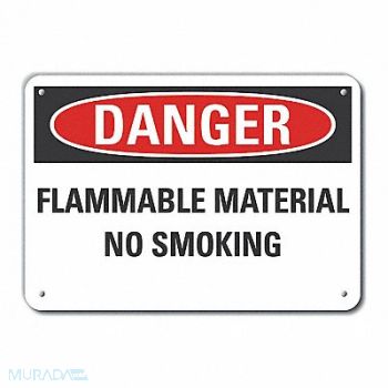 LYLE Flammable Mtrl Danger Sign 10x14in Plstc, 64RP24