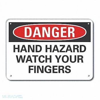 LYLE Mach Operation Danger Sign 10x14in Plstc, 64RP30