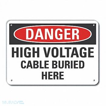 LYLE High Voltage Danger Sign 10x14in Plastic, 64RP32