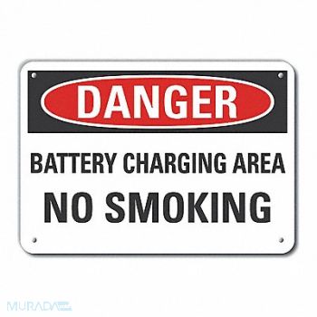 LYLE Batt. Charging Danger Sign 7x10in, 64RP61