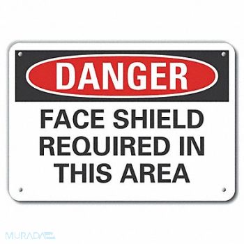 LYLE Face Mask Danger Sign 10inx14in Plastic, 64RP66
