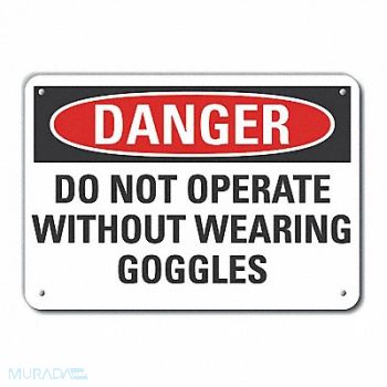 LYLE Plastic Eye Danger Sign 10x14in Plastic, 64RR23