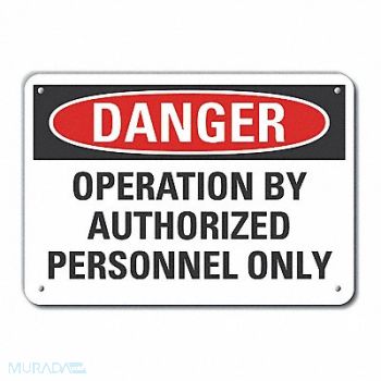 LYLE Machine Operation Danger Sign 10x14in, 64RR31