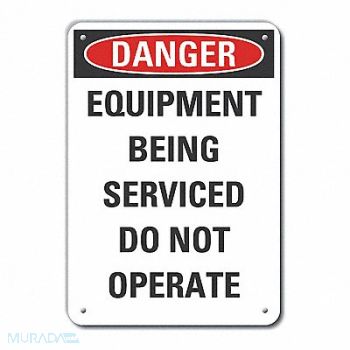 LYLE Mach Operation Danger Sign 14x10in Plstc, 64RR49