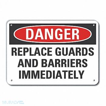 LYLE Machine Guards Danger Sign 10x14in Plstc, 64RR53