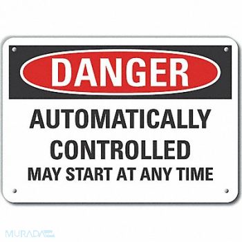 LYLE Auto Equip Danger Sign 10x14in Plastic, 64RT32