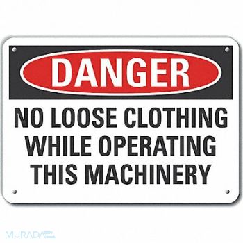 LYLE Machine Operation Danger Sign 10x14in, 64RT56