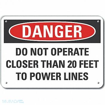 LYLE Plastic Electr Hzrd Danger Sign 10x14in, 64RT72