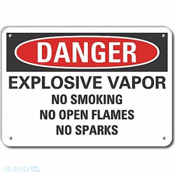 LYLE Explosive Mtrl Danger Sign 10x14in Plstc, 64RT86