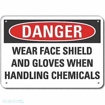 LYLE Eye Hand Danger Sign 10inx14in Plastic, 64RT90