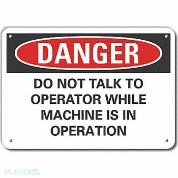 LYLE Mach Operation Danger Sign 10x14in Plstc, 64RT98